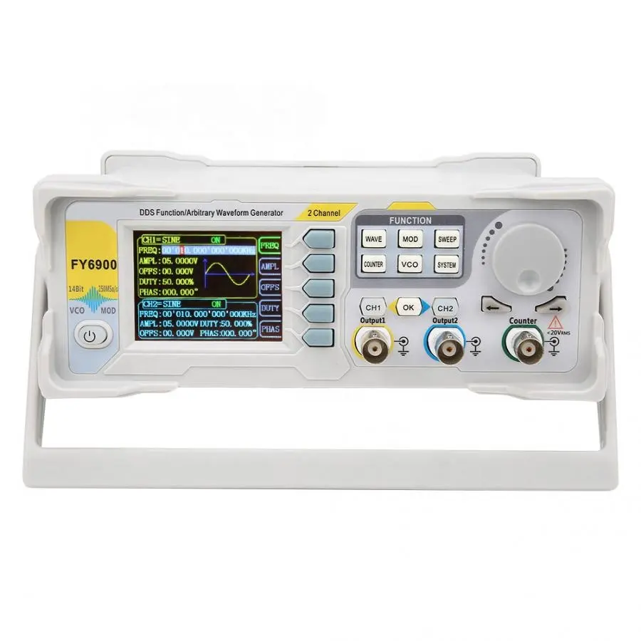 FY6900 Dubbelkanaals DDS Funct - Dual Channel Arbitrary Waveform Function Generator 60Mhz recensie en prijs