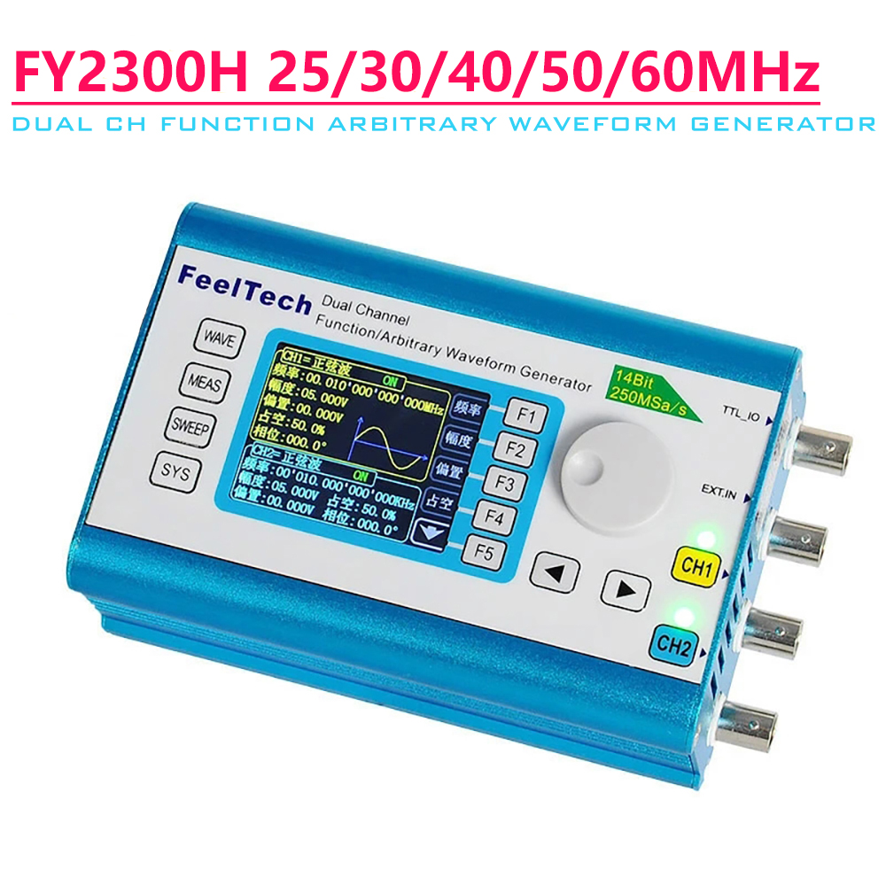 FY2300H-serie DDS-functie will - Dual Channel Arbitrary Waveform Function Generator 60Mhz recensie en prijs